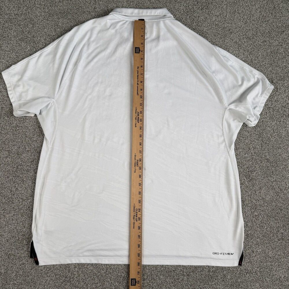 Nike Tiger Woods Dri Fit ADV Golf Polo Shirt Mens Performance White Size XL - Picture 13 of 14